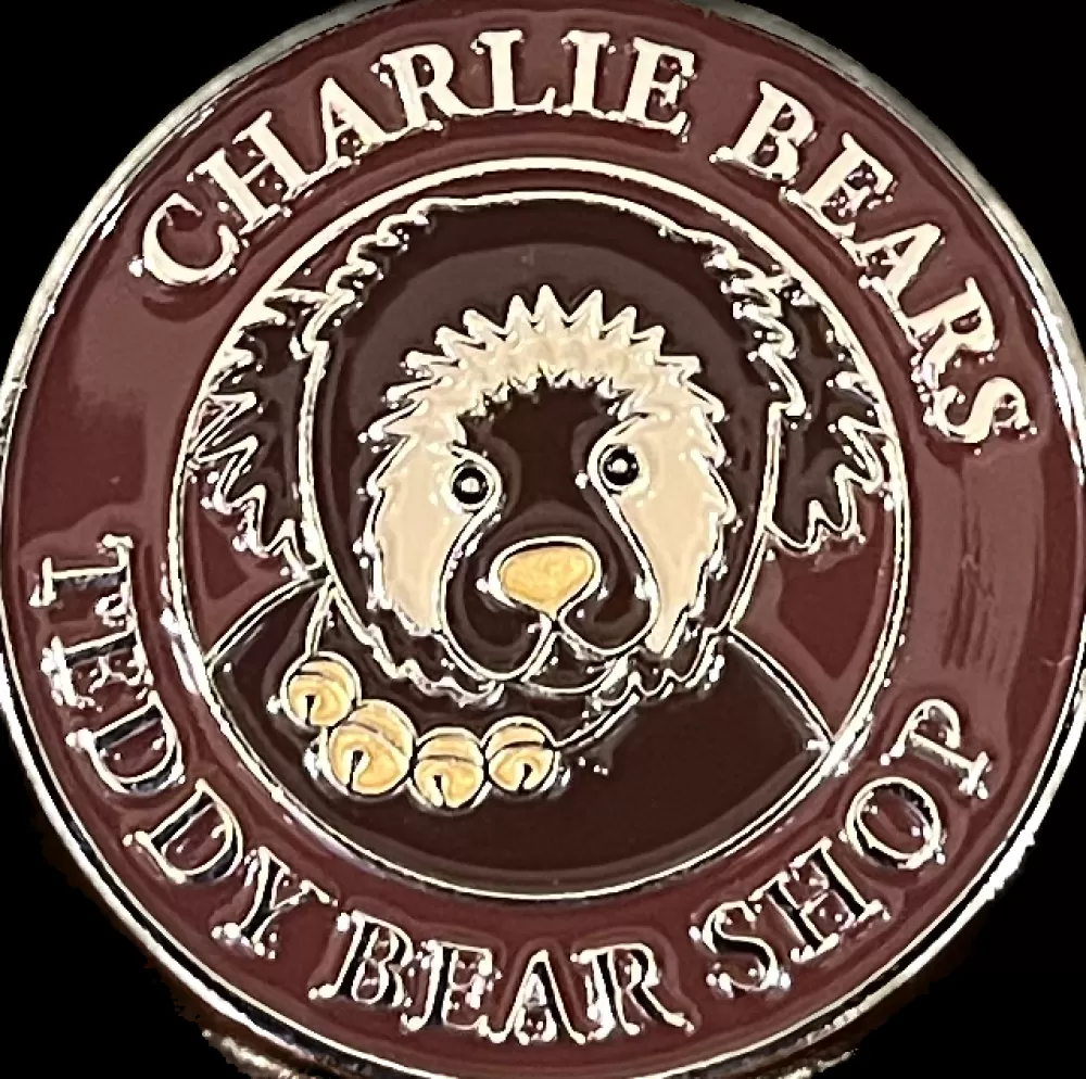 Charlie Bears paw store pin badge>The Teddy Bear Shop Cheap