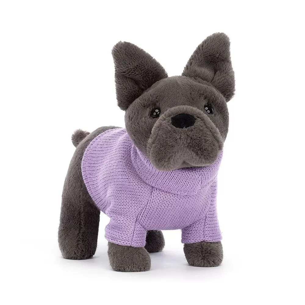 Gigi | French Bulldog Purple Sweater>The Teddy Bear Shop Best